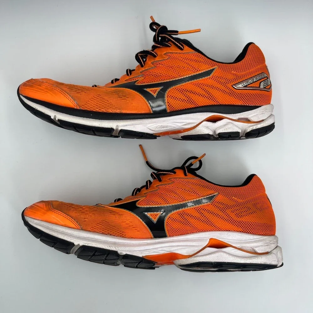 Mizuno Wave Rider 20 Clownfish Men's 11 Orange Black Running Shoes J1GC170313